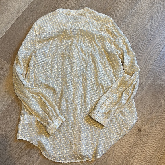 ✨ Equipment Femme Clip Dot Shirt M sparkly gold - Picture 4 of 4